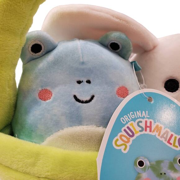 Squishmallow Easter Basket Ferdie Frog and Valentina Bunny Squishmallows - Picture 3 of 8